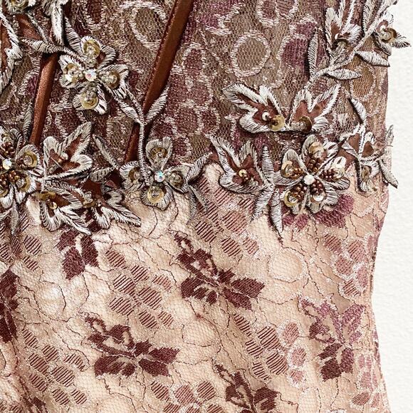 Cinderella Divine Brown Lace Corset Formal Dress size 6 - Picture 3 of 10